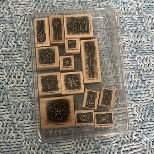 Stampin Up! 2003 Stipple Celebrations Set of 14 stamps